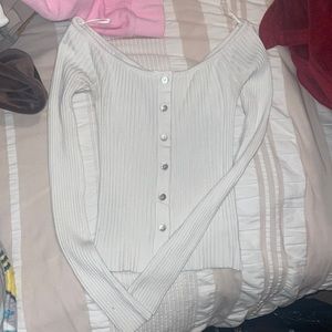 White long sleeve top